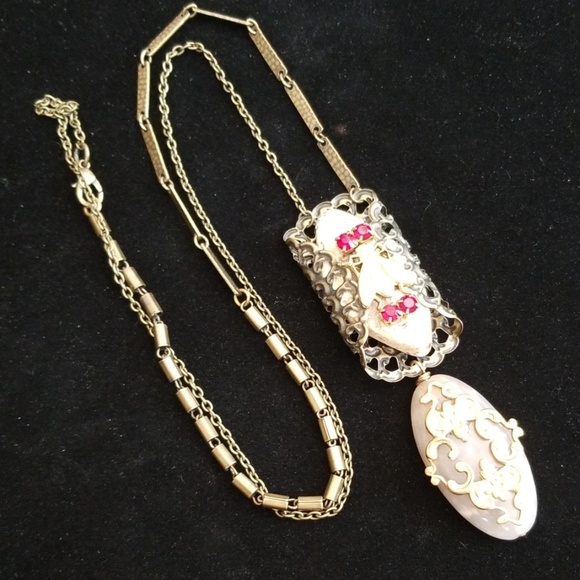 Vintage Repurposed Assemblage Necklace - Picture 2 of 8